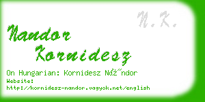 nandor kornidesz business card